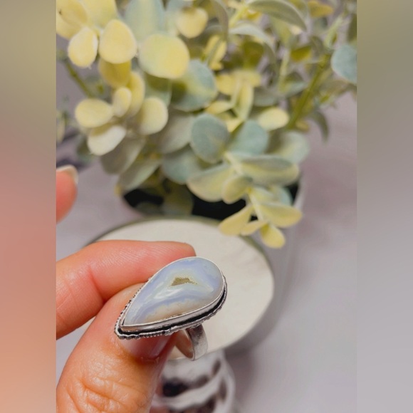 NWT 925 Sterling Silver Plated moonstone white women’s ring size 8 - Picture 4 of 15
